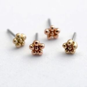 LeRoi 14k yellow gold daisy threadless end